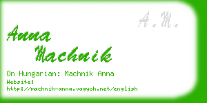 anna machnik business card